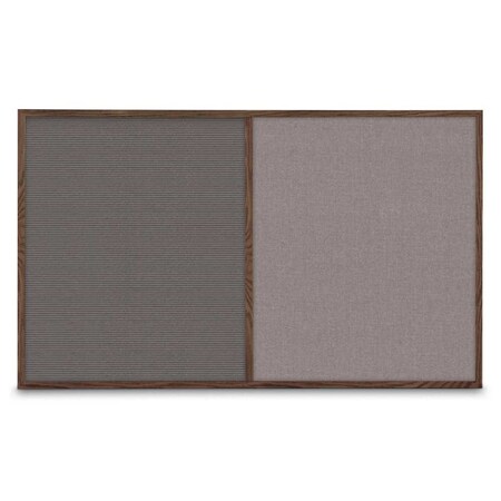 United Visual Products Single Door Radius Corkboard, 36"x36", Sat, UV7002RC-SATIN-DBURGU UV7002RC-SATIN-DBURGU